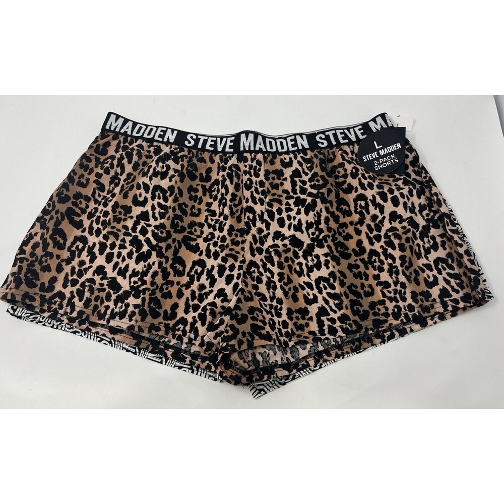 Women's‎ Steve Madden Boxer Sleep Shorts Size Large 2 Piece NWT